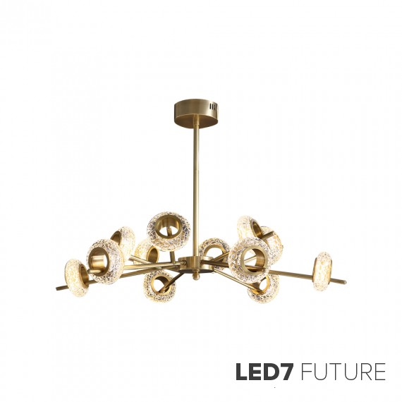 Loft Industry Modern - Gold Ring Diamond Chandelier